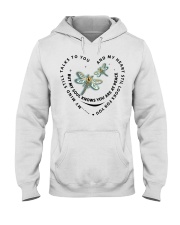 Blue Dragonflies My Mind Still Talks - LTE Hooded Sweatshirt tile