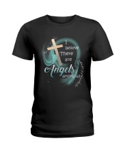 Faith Cross I Believe in Angels - LTE Ladies T-Shirt tile