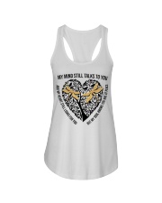 Gold Dragonflies On Heart Tree Of Life - LTE Ladies Flowy Tank tile