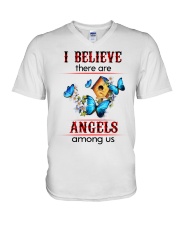 Butterfly I Believe Angels SB3526 V-Neck T-Shirt tile