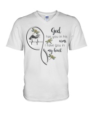 Blue Dragonfly God Has You - LTE V-Neck T-Shirt tile