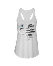 Blue Butterfly Love Never Dies Ladies Flowy Tank tile
