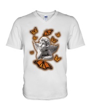 Butterfly Angel Statue - LTE V-Neck T-Shirt tile