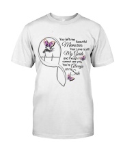 Gem Butterflies On Lady Hand Heartbeat - LTE Classic T-Shirt front