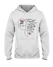 Gem Butterflies On Lady Hand Heartbeat - LTE Hooded Sweatshirt tile