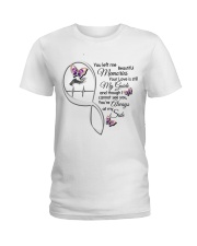 Gem Butterflies On Lady Hand Heartbeat - LTE Ladies T-Shirt tile