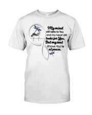 Blue Dragonfly Mandala In Lady Hand - LTE Classic T-Shirt front