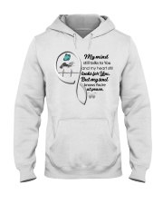 Blue Butterfl My Mind Still Talks Heartbeat - LTE Hooded Sweatshirt tile