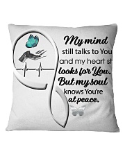 Blue Butterfl My Mind Still Talks Heartbeat - LTE Square Pillowcase tile