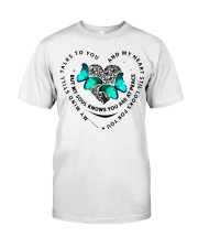 Blue Butterflies Heart Tree Of Life - LTE Classic T-Shirt front
