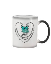 Turquoise Butterfly Rose - LTE Color Changing Mug tile