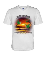 HUMMINGBIRD JUST BREATHE - BEST SELLER V-Neck T-Shirt tile