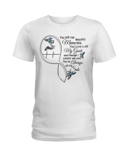 Blue Hummingbird On Lady Hand Heartbeat - LTE Ladies T-Shirt tile