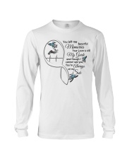 Blue Hummingbird On Lady Hand Heartbeat - LTE Long Sleeve Tee tile