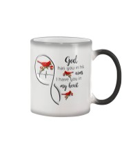 BIRD FLOWER GOD HAS YOU IN HIS ARMS - BEST SELLER Color Changing Mug tile