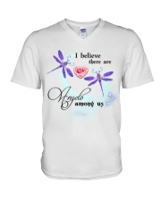DRAGONFLY I BELIEVE ANGELS - BEST SELLER V-Neck T-Shirt tile