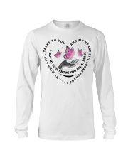 Pink Butterflies Cancer On Hand - LTE Long Sleeve Tee tile