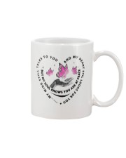 Pink Butterflies Cancer On Hand - LTE Mug tile