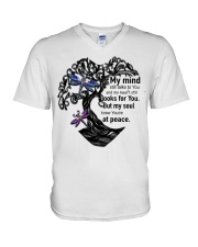 Mandala Dragonfly Tree Of Life My Mind - LTE V-Neck T-Shirt tile