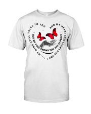 Red Butterflies On Hand - LTE Classic T-Shirt front