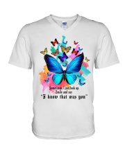 Butterfly Sometine I Just Look Up - LTE V-Neck T-Shirt tile
