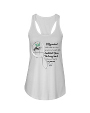 Turquoise Butterfly On Hand Infinity - LTE Ladies Flowy Tank tile