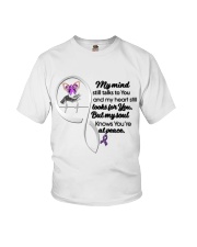 Purple Butterfly Ribbon Infinity Love - LTE Youth T-Shirt tile