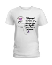 Purple Butterfly Ribbon Infinity Love - LTE Ladies T-Shirt tile