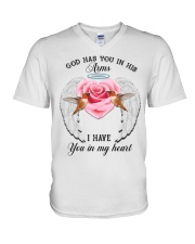 HUMMIGBIRD GOD HAS YOU IN HIS ARMS - BEST SELLER V-Neck T-Shirt tile