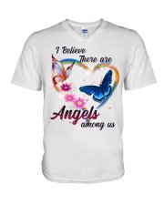 Butterfly Believe There Are Angels FT0005 V-Neck T-Shirt tile