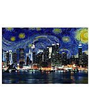 New York Starry Night Skyline 17x11 Poster thumbnail