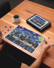 New York Starry Night Skyline 250 Piece Puzzle (horizontal) aos-jigsaw-puzzle-250-pieces-horizontal-lifestyle-front-05