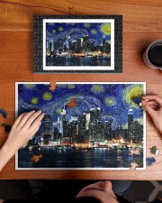 New York Starry Night Skyline 250 Piece Puzzle (horizontal) aos-jigsaw-puzzle-250-pieces-horizontal-lifestyle-front-11