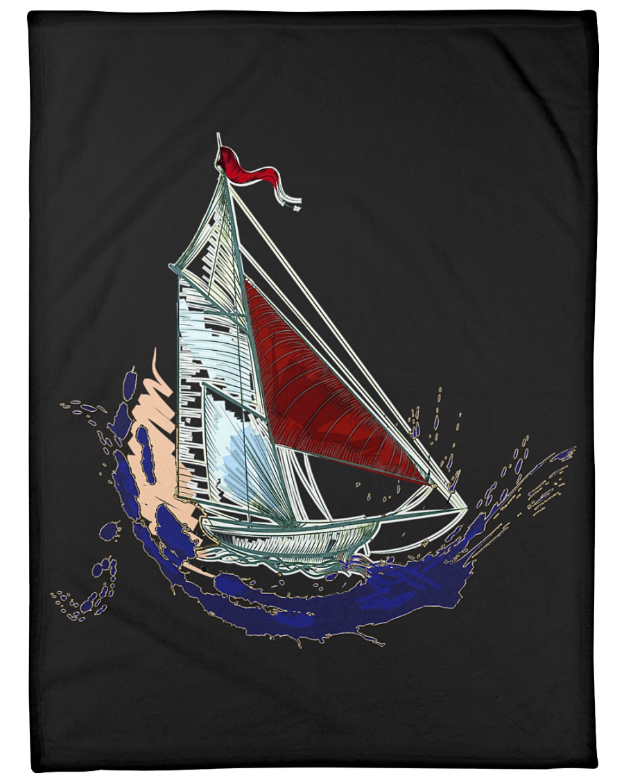 Sailboat Fleece Blanket - Large Large Fleece Blanket - 60" x 80"