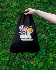Sail inspired Drawstring Bag- Come Sail Away Drawstring Bag lifestyle-drawstringbag-front-3