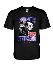 4th of July Abe Lincoln USA Shirt F V-Neck T-Shirt thumbnail