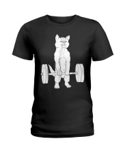 Cat Deadlift Powerlifting T-Shirt Ladies T-Shirt thumbnail