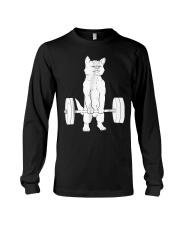 Cat Deadlift Powerlifting T-Shirt Long Sleeve Tee thumbnail