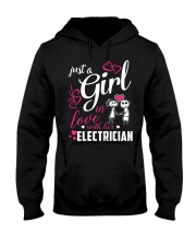 Womens Just A Girl In Love With Her Electr Hooded Sweatshirt thumbnail