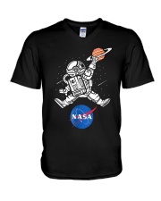 Astronaut Basketball NASA V-Neck T-Shirt thumbnail