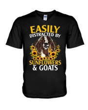 Easily Distracted By Sunflowers A V-Neck T-Shirt thumbnail