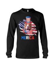 4th of July Patriotic Pitbull Merica Long Sleeve Tee thumbnail