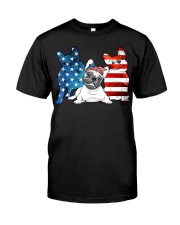 American French Bulldog Patriot Classic T-Shirt front