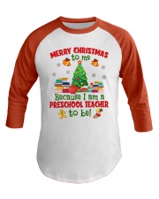 Preschool Teacher Baseball Tee front