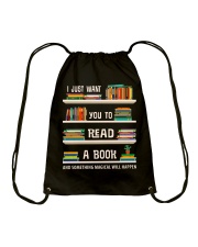 Read a Book Drawstring Bag thumbnail