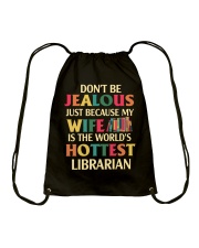 librarian's husband Drawstring Bag thumbnail