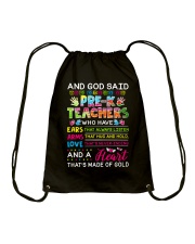 Great Shirt for Pre-K Teachers Drawstring Bag tile