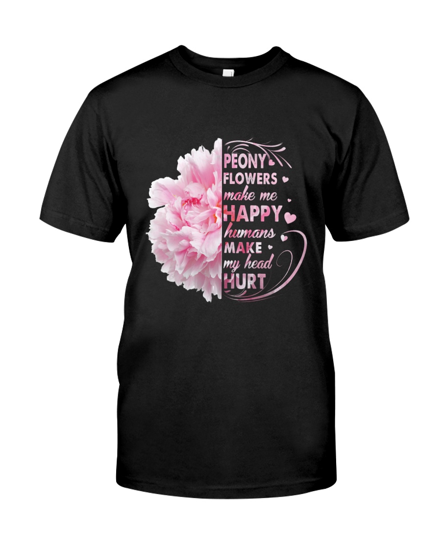 Peony Make Me Happy Classic T-Shirt