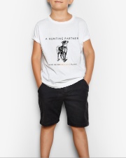 A HUNTING PARTNER WHO NEVER BREAKS PLANS Youth T-Shirt lifestyle-youth-tshirt-front-1