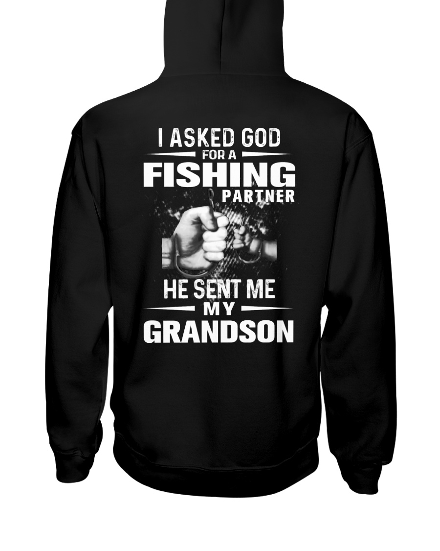 THE LEGEND FISHING WITH GRANDSON Hooded Sweatshirt